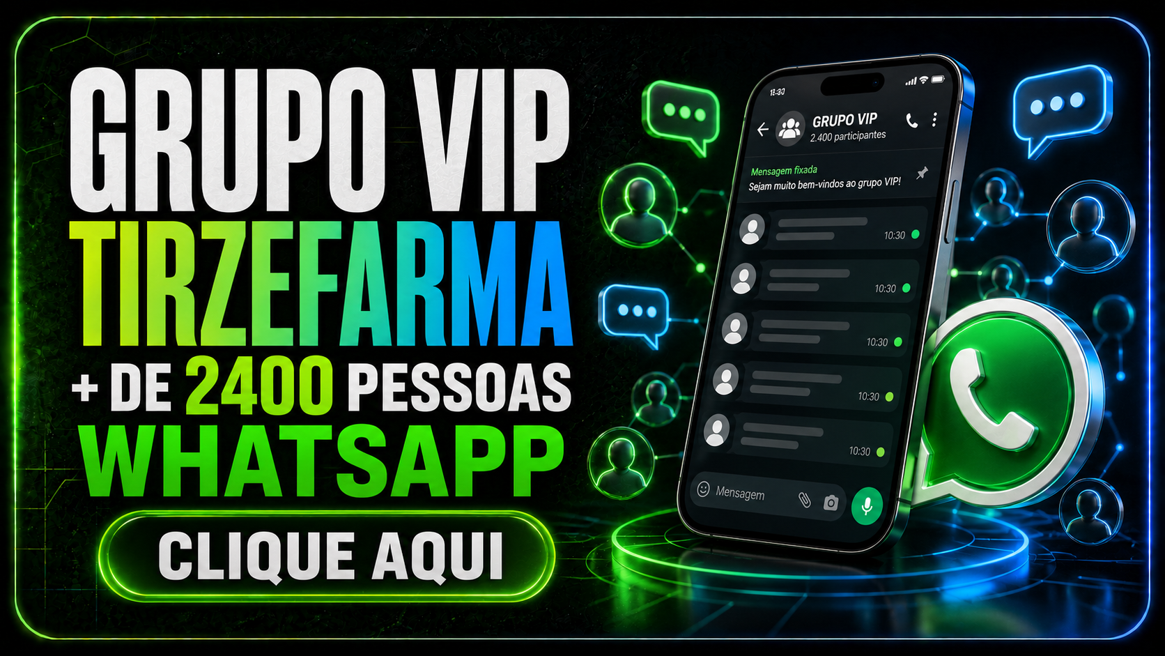 Grupo VIP TirzeFarma - mais de 2400 pessoas no WhatsApp